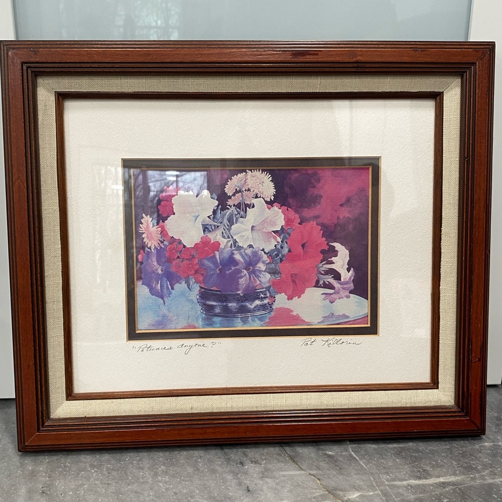 Beautiful Framed Watercolor Still Life by Pat Killorin.